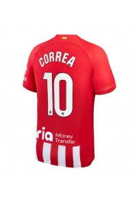 Atletico Madrid Angel Correa #10 Jalkapallovaatteet Kotipaita 2023-24 Lyhythihainen